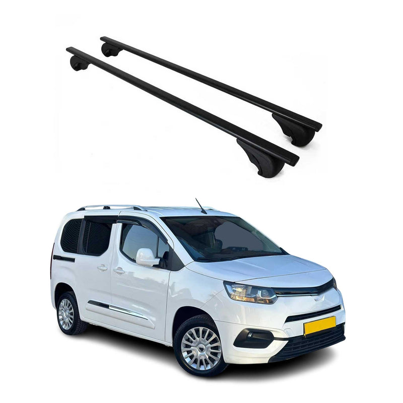 Barres de toit Transversales pour Toyota Proace City 2019-2024 Fer Noir