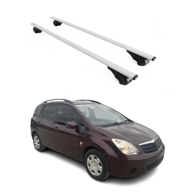 Barres de toit Transversales pour Toyota Yaris Verso 1999-2005 Fer Argent