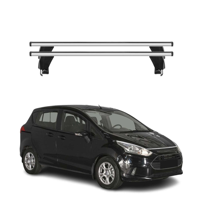 Menabo Barres de toit Transversales pour Ford B-Max 2012-2017 Alu Gris ABE 2x