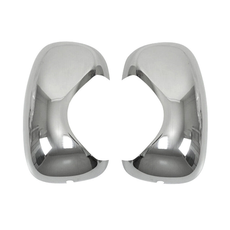 Coques de Rétroviseurs pour Renault Trafic II 2000-2014 en Acier Chromé Argent