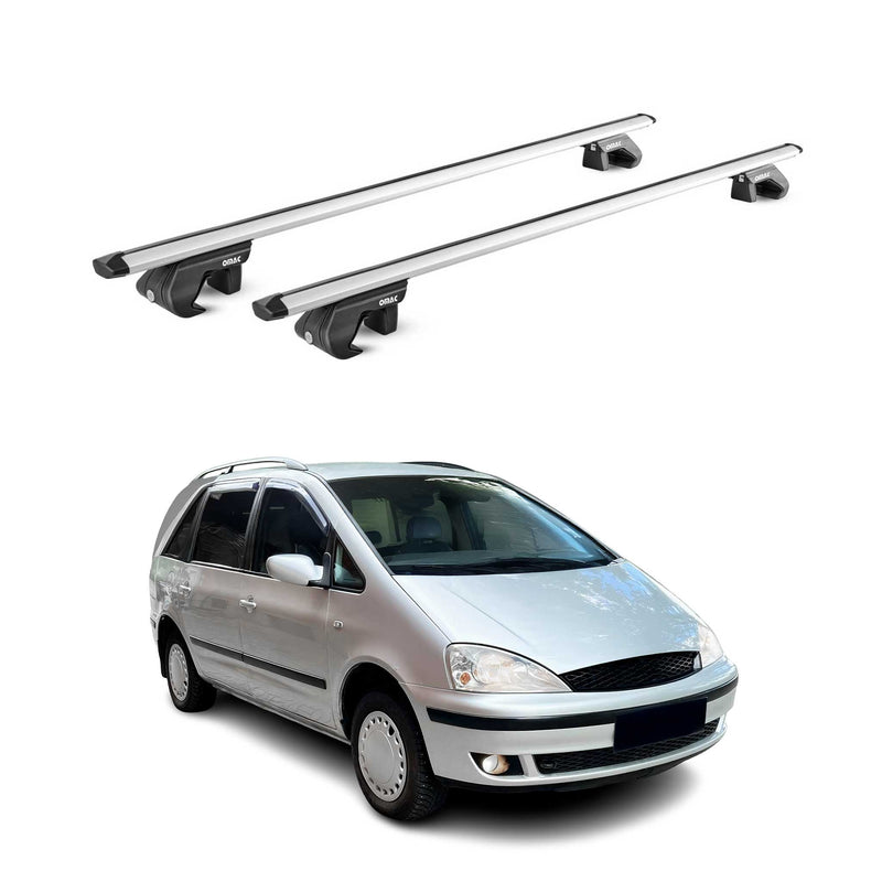 Barres de toit transversales ABE pour Ford Galaxy 1995-2005 5 P Alu Gris 2x