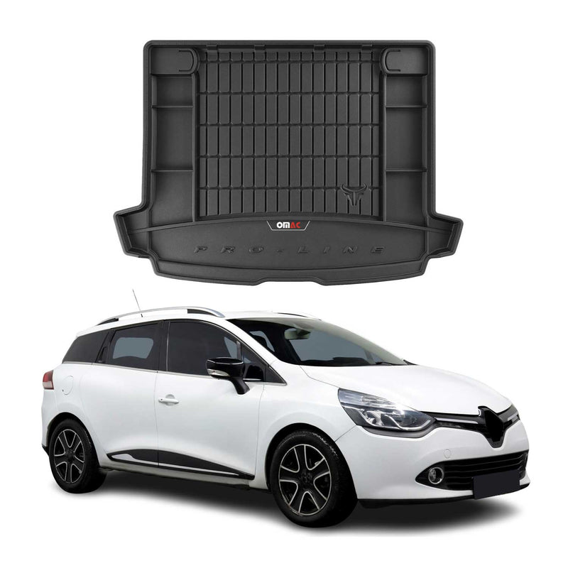 Tapis de Coffre pour Renault Clio 2013-2017 TPE Noir
