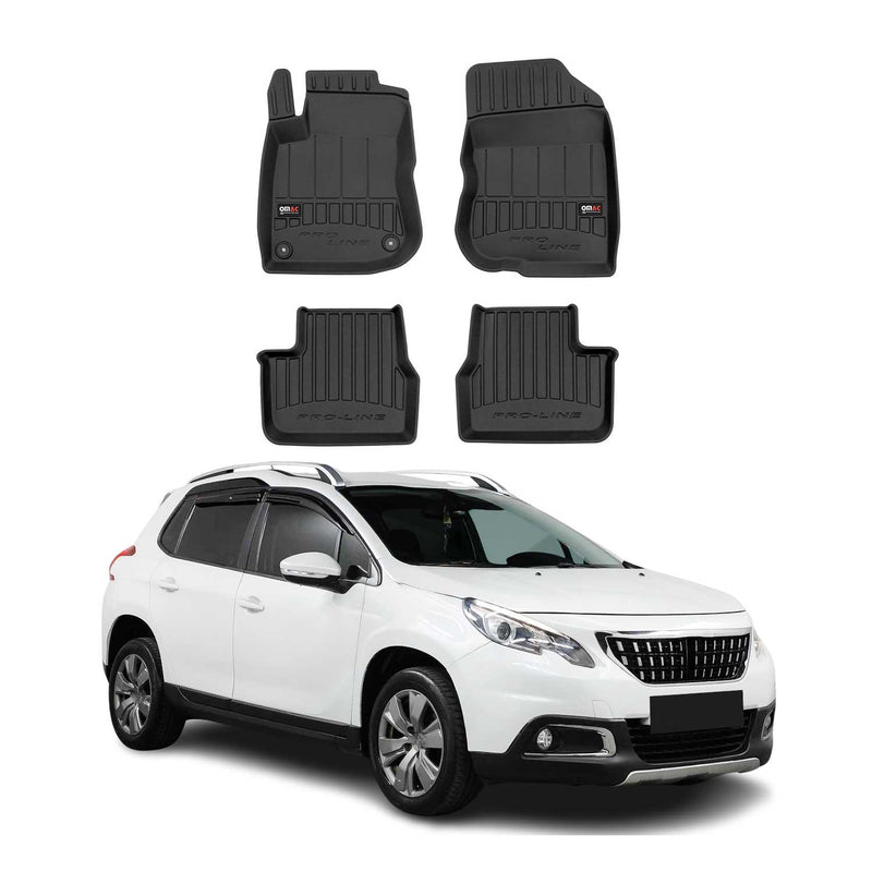 Tapis de Sol pour Peugeot 2008 2013-2019 Caoutchouc TPE Noir