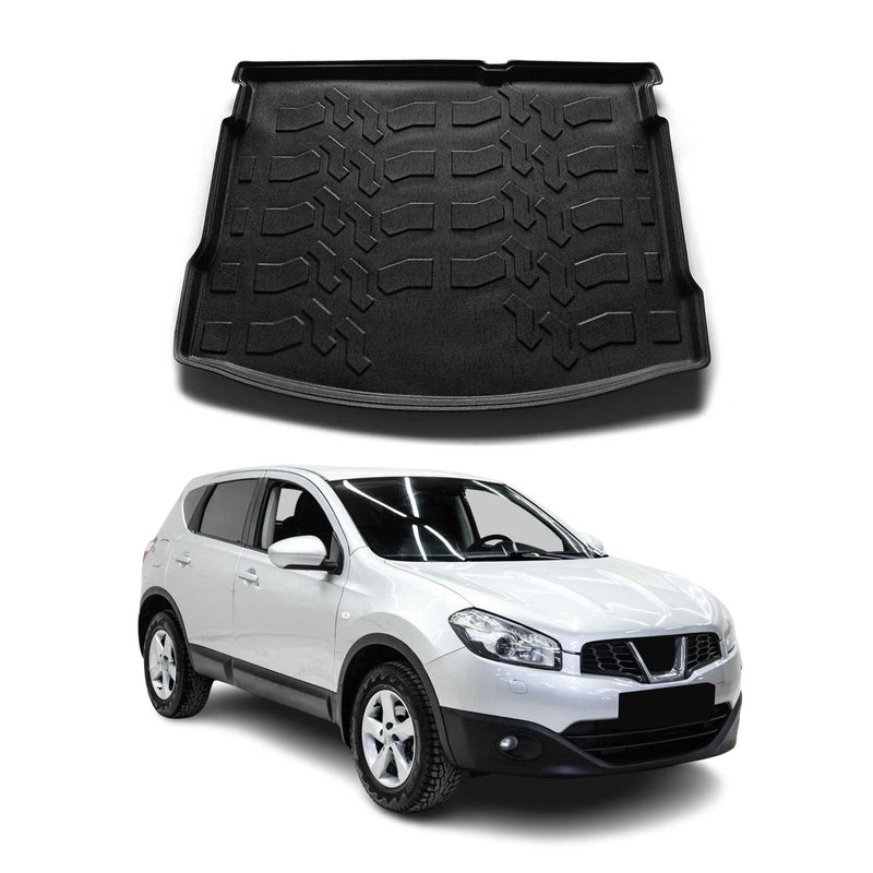 Tapis de Coffre pour Nissan Qashqai 2006-2014 en TPE Noir