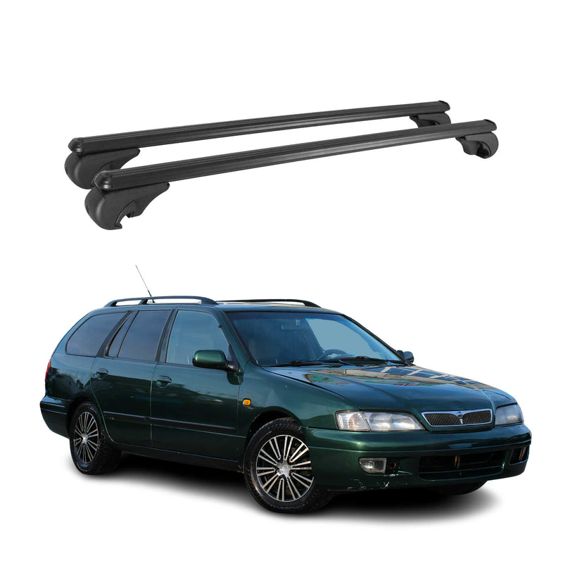 Barres de toit Transversales pour Nissan Primera WP11 1996-2001 Aluminium Noir