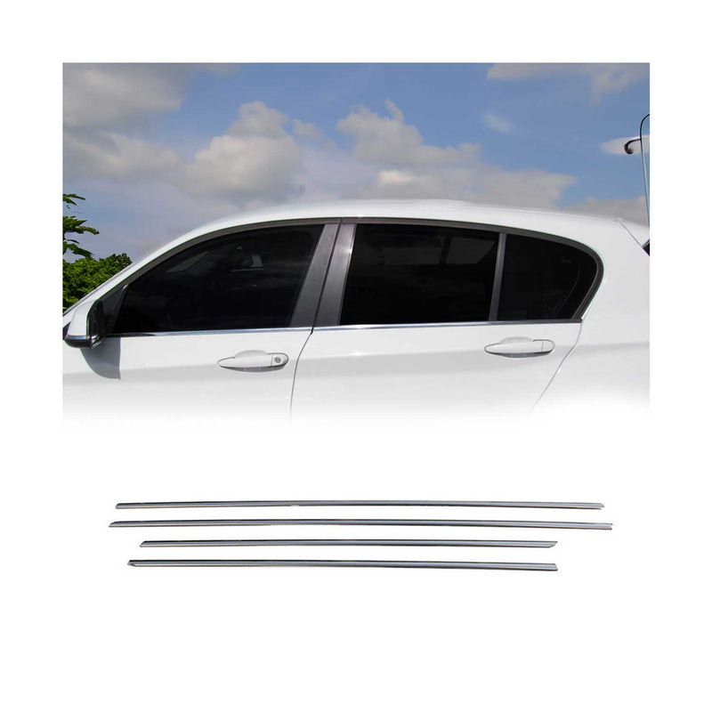 Garniture de fenêtre pour BMW Série 1 F20 5 portes 2011-2019 Acier Inox 4Pcs