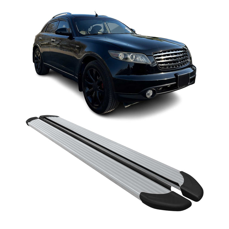Marchepieds Latéraux pédale pour Infiniti FX35 2003-2008 Aluminium Argent 2Pcs