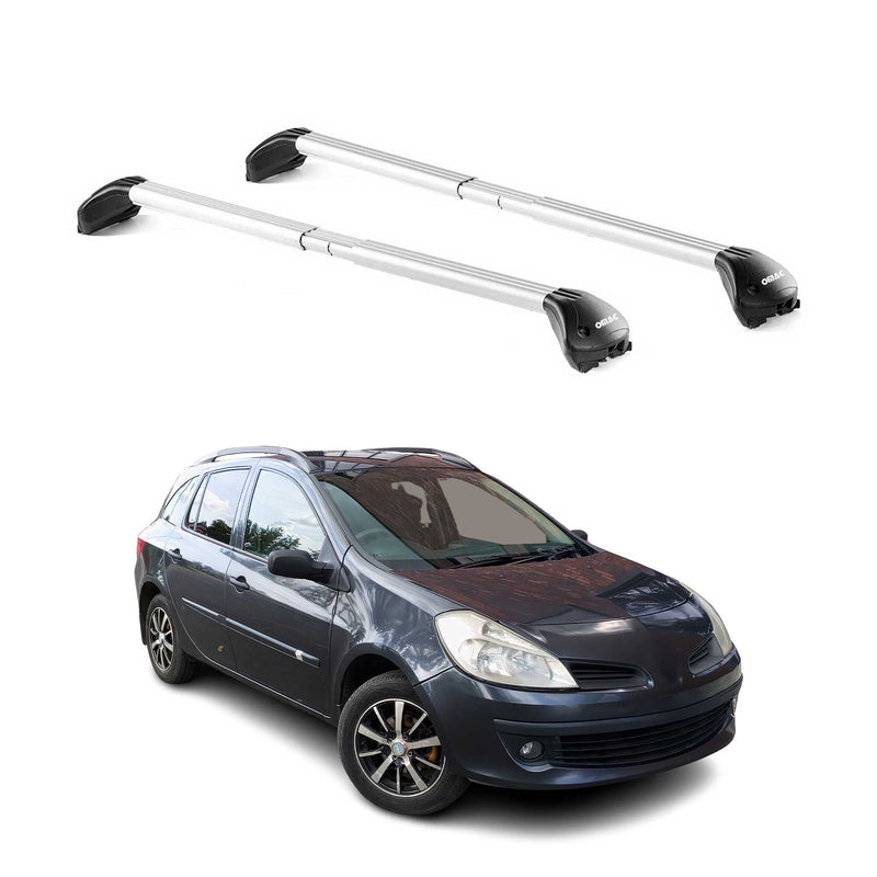 Barres de toit pour Renault Clio III IV Wagon 2005-2020 Gris Argenté 2x ABE