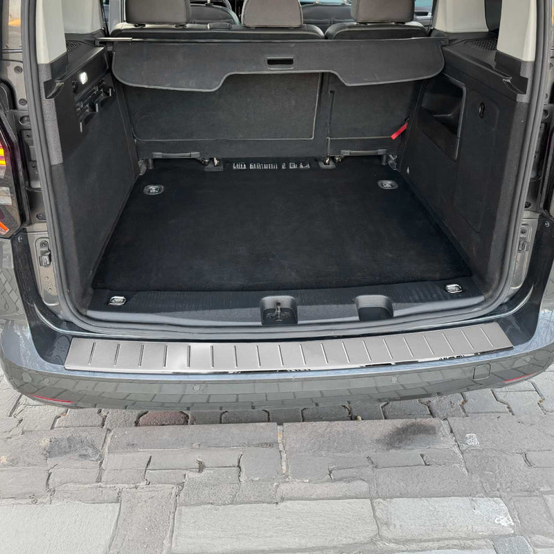 Protection seuil coffre pare-chocs pour VW Caddy 5 2021-2025 inox Chromé