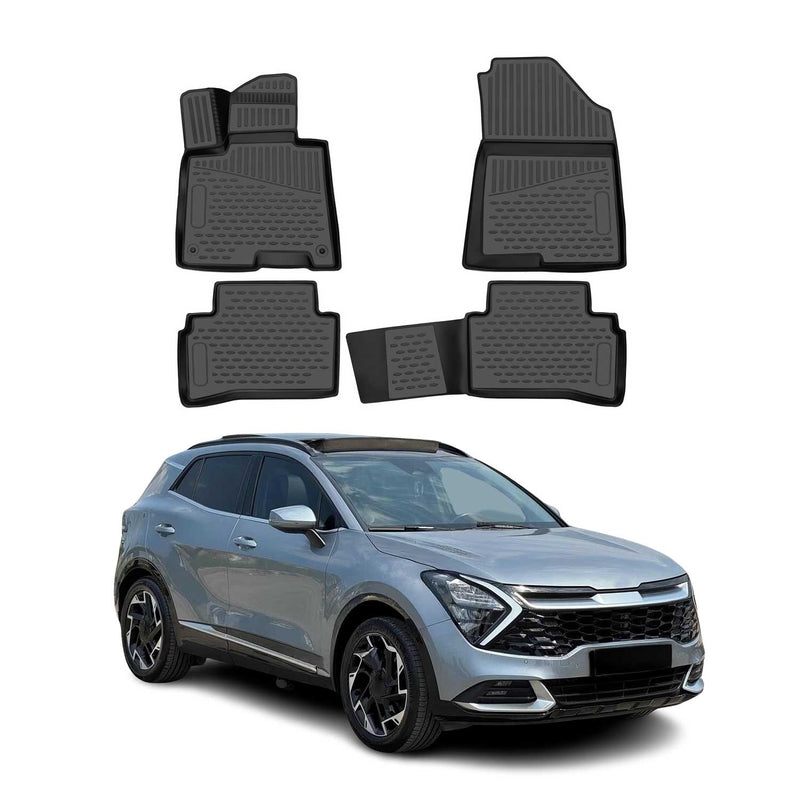 OMAC Tapis de sol pour Kia Sportage NQ5 2022-2025 sur mesure en caoutchouc Noir