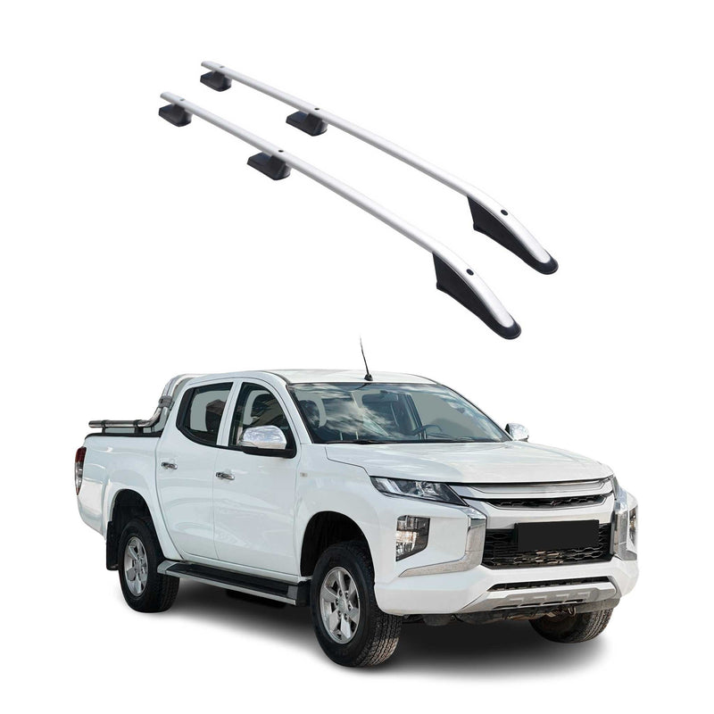 Barres de toit longitudinales pour Mitsubishi L200 2019-2025 L2 Aluminium Gris