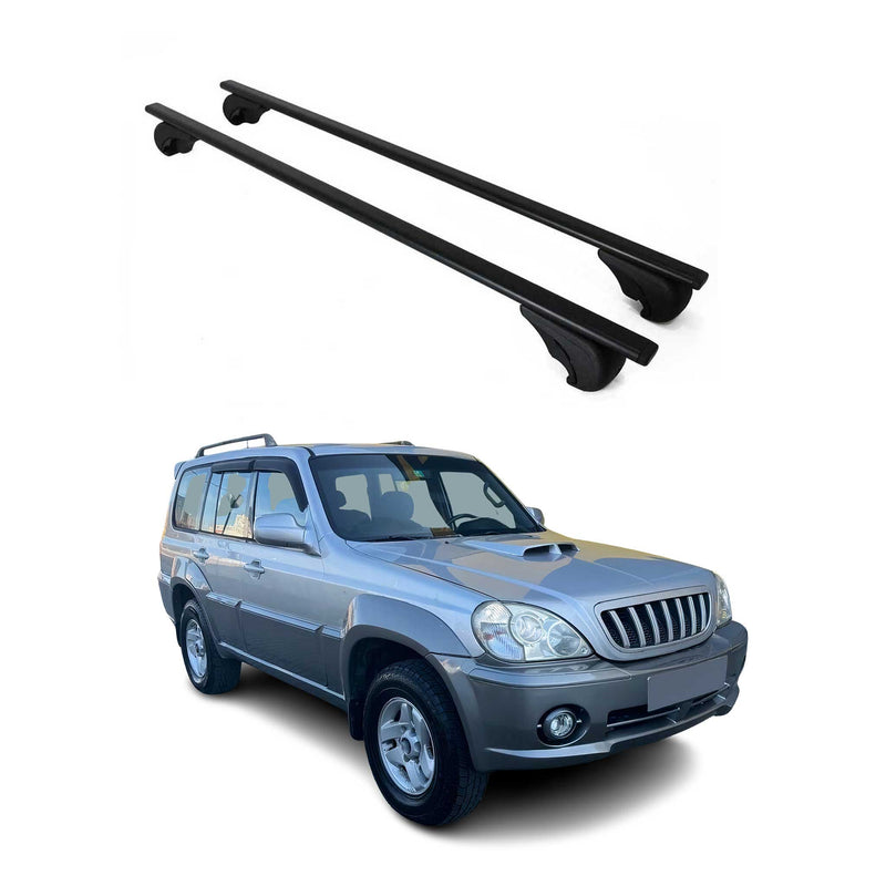 Barres de toit Transversales pour Hyundai Terracan 2001-2007 Fer Noir