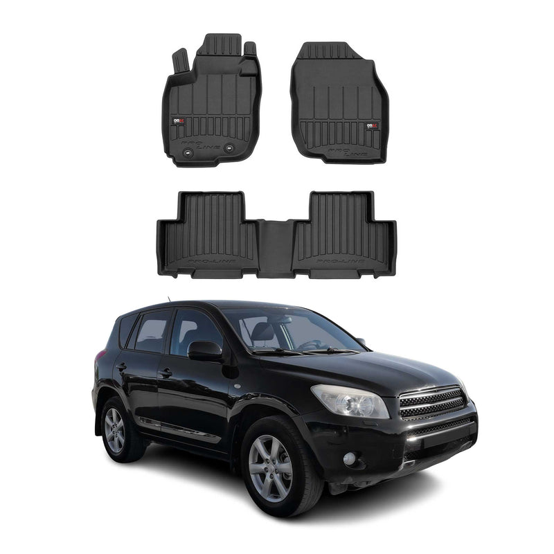 OMAC Tapis de sol en caoutchouc pour Toyota RAV4 2005-2012 Noir Premium