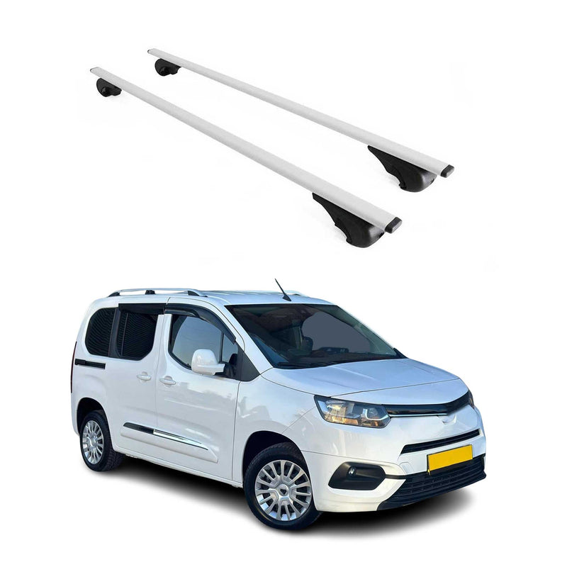 Barres de toit Transversales pour Toyota Proace City 2019-2024 Fer Argent