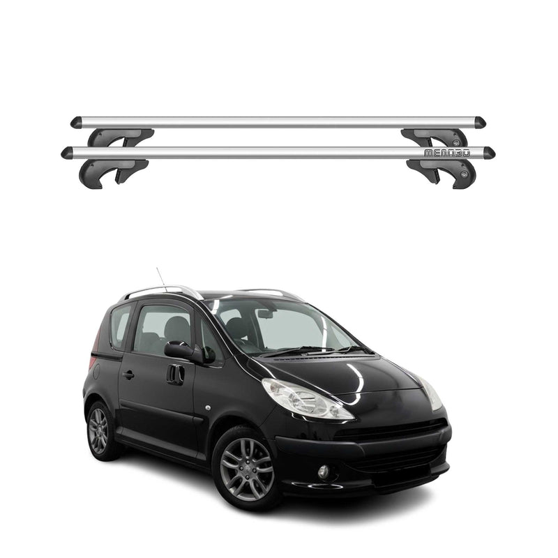 Barres de toit transversales pour Peugeot 1007 2005-2010 90kg Alu Gris 2x