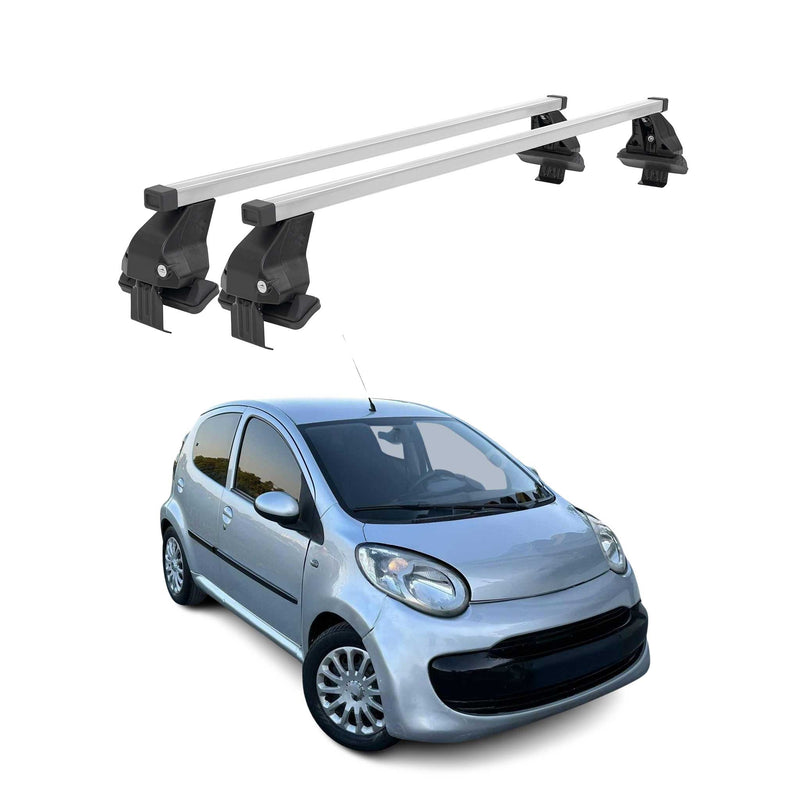 Barres de toit transversales pour Citroen C1 2005-2024 Acier Gris