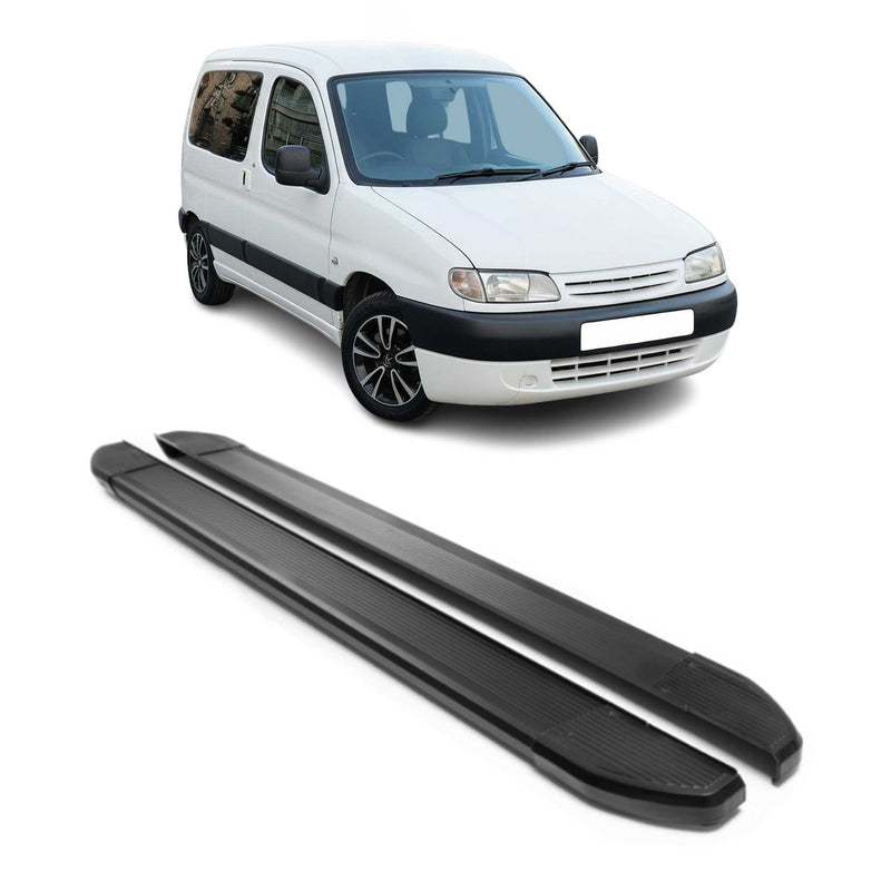 Marchepieds Latéraux pour Citroen Berlingo 1996-2008 L1 Noir Aluminium 2Pcs