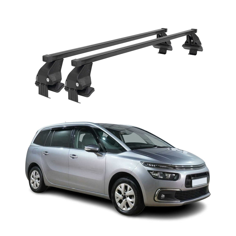 Barres Transversales Menabo pour Citroen C4 Spacetourer 2018-2024 Noir