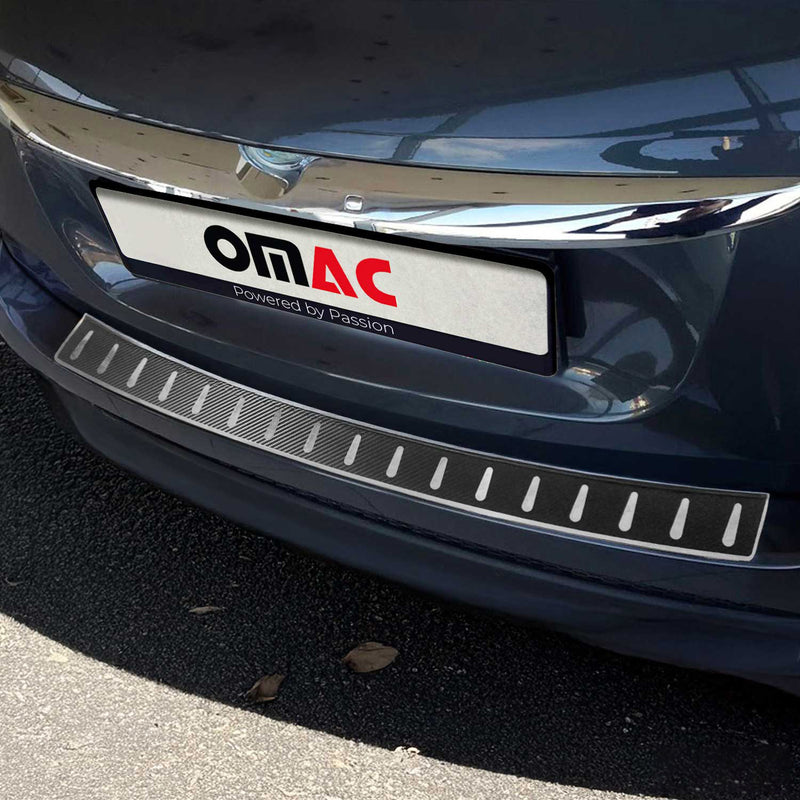 Protection Seuil De Pare-Chocs Arriére pour Fiat 500X 2014-2025 Folie De Carbone