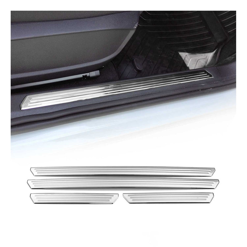 Protection Seuils de Porte pour VW Golf 2019-2025 Acier inox chromé 4 Pcs