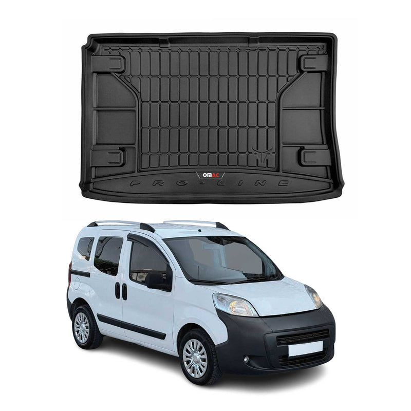 Tapis de Coffre pour Peugeot Bipper 2008-2014 TPE Noir