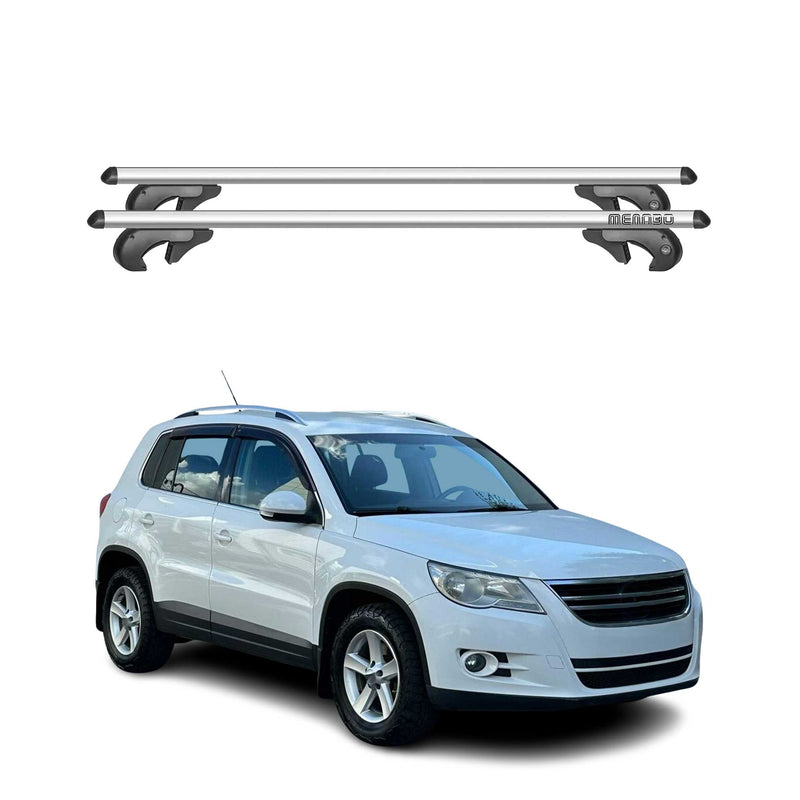 Barres de toit transversales pour VW Tiguan 5N 2007-2011 90kg Alu Gris 2tlg