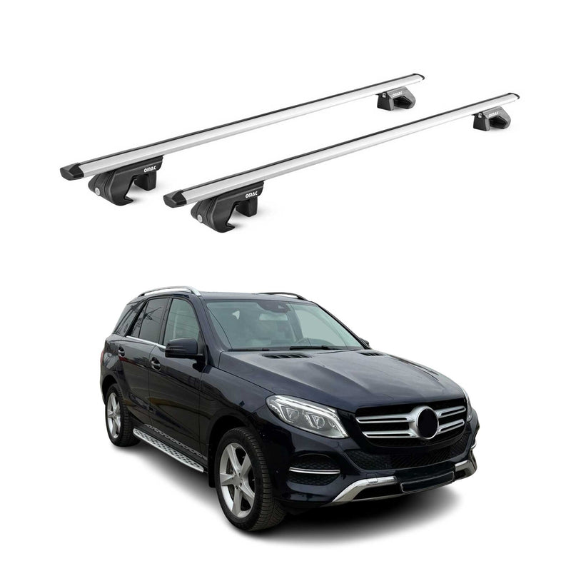 Barres de toit transversales ABE pour Mercedes GLE 2015-2025 5 P Alu Gris 2x