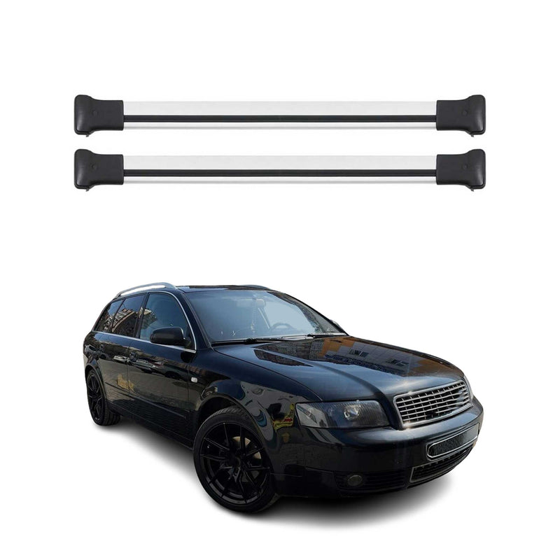 Barres de toit transversales pour Audi A4 B6 Break 2000-2004 Aluminium Gris