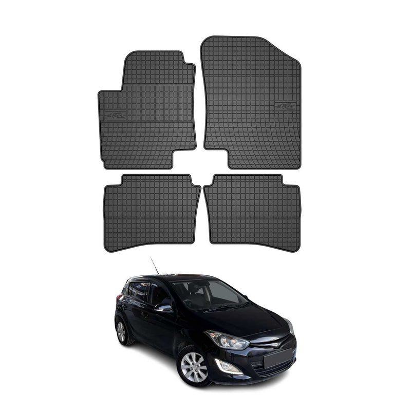 Tapis de Sol pour Hyundai i20 2008-2014 Caoutchouc Noir