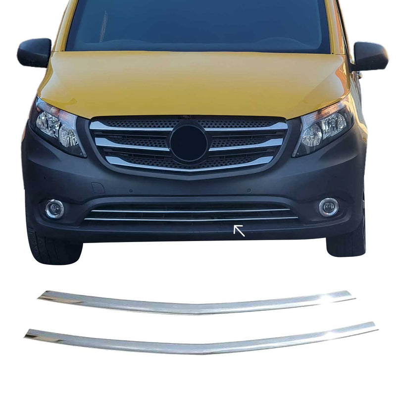 Moulure de Grille de Calandre pour Mercedes Vito W447 2014-2023 Chromé 2Pcs