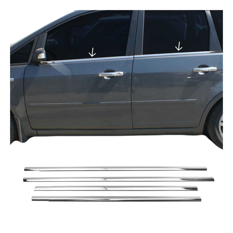 Garniture De Fenétre pour FORD Focus C-Max I MPV 2003-2010 acier inox chrome