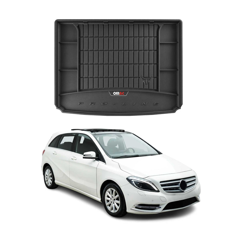 Tapis de Coffre pour Mercedes Classe B W246 2011-2018 TPE Noir