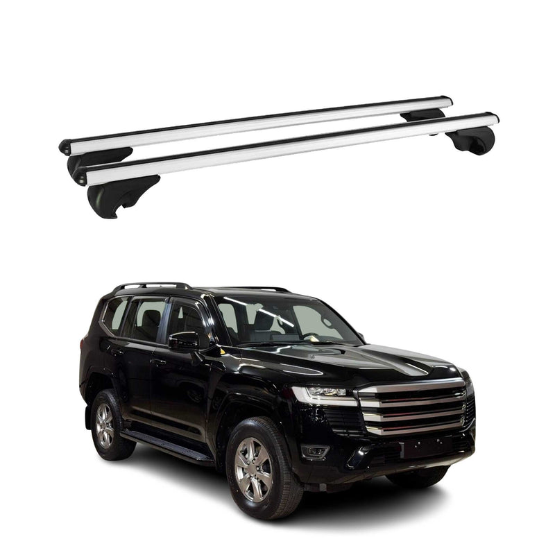 Barres de toit transversales pour Toyota Land Cruiser J250 2024 Alu Gris 2x