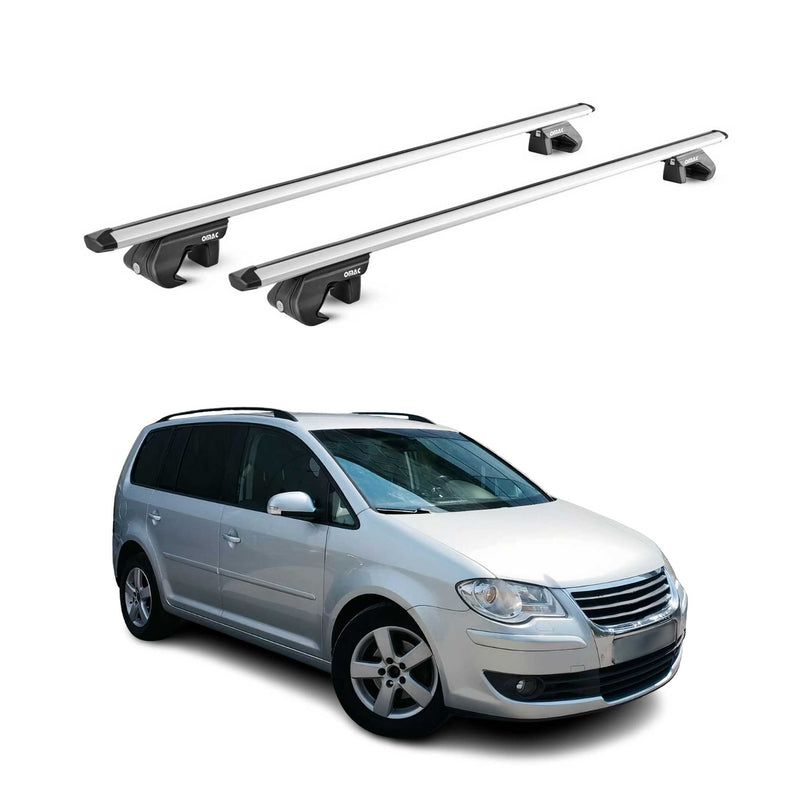 Barres de toit transversales ABE pour VW Touran 1T 5T 2003-2025 5 P Alu Gris 2x