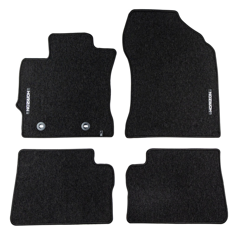 Tapis de Sol de Voiture pour Toyota Auris II 2012-2018 Velours Durable Noir 4Pcs