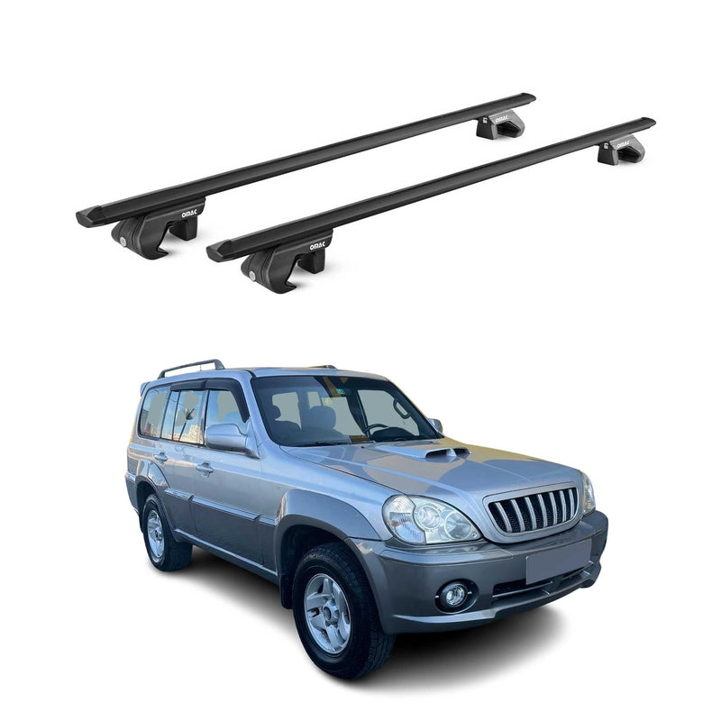 Barres de toit transversales pour Hyundai Terracan HP 2001-07 5 P Noir 2x ABE