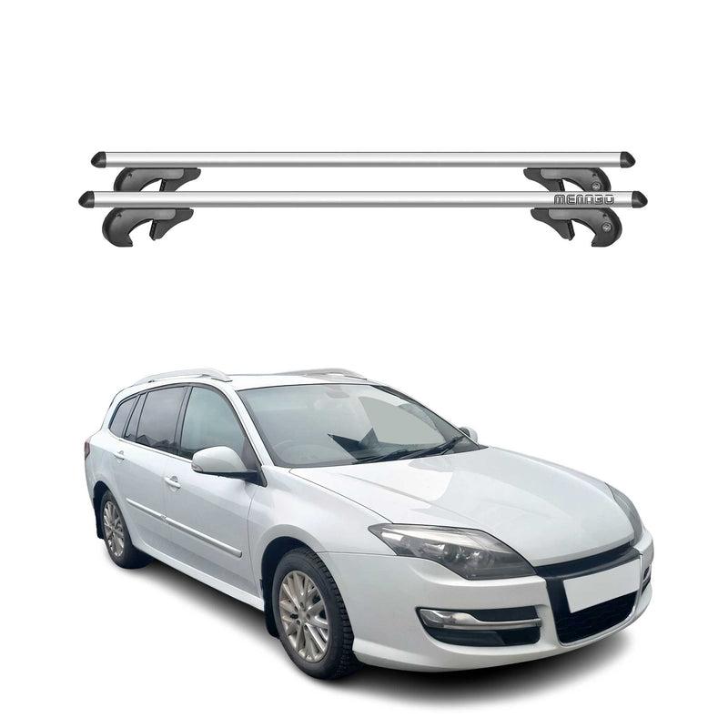 Barres de toit pour Renault Laguna Sportour 2007-2015 90kg Alu Gris 2x