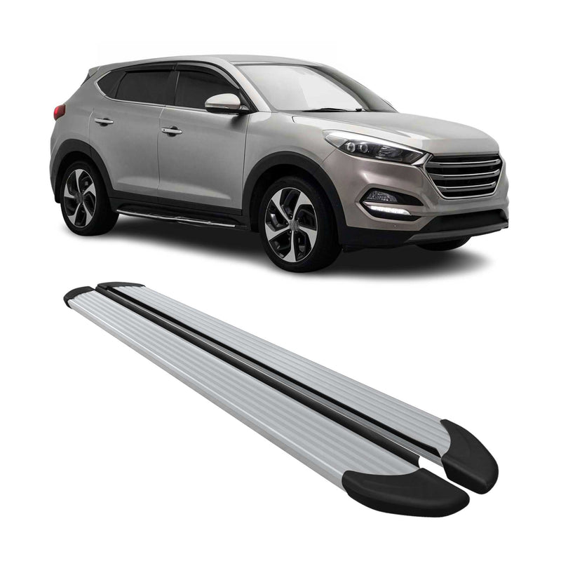 Marchepieds Latéraux pour Hyundai Tucson 2015-2020 Aluminium Argent 2Pcs