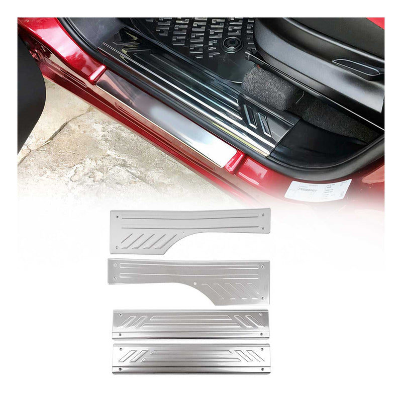 Seuil de porte intérieur pour Fiat Doblo 2010-2020 acier inox chromé 4 Pcs