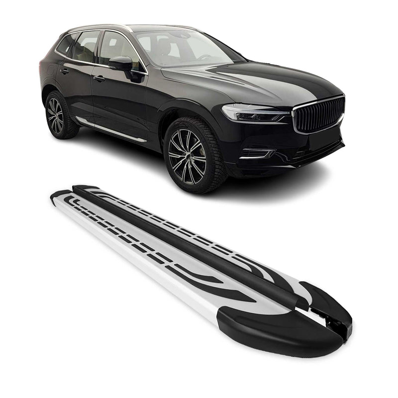Marchepieds Latéraux pédale pour Volvo XC90 2015-2024 Aluminium Gris 2Pcs