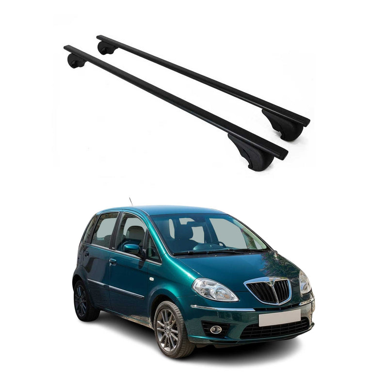 Barres de toit Transversales pour Lancia Musa 2004-2012 Fer Noir