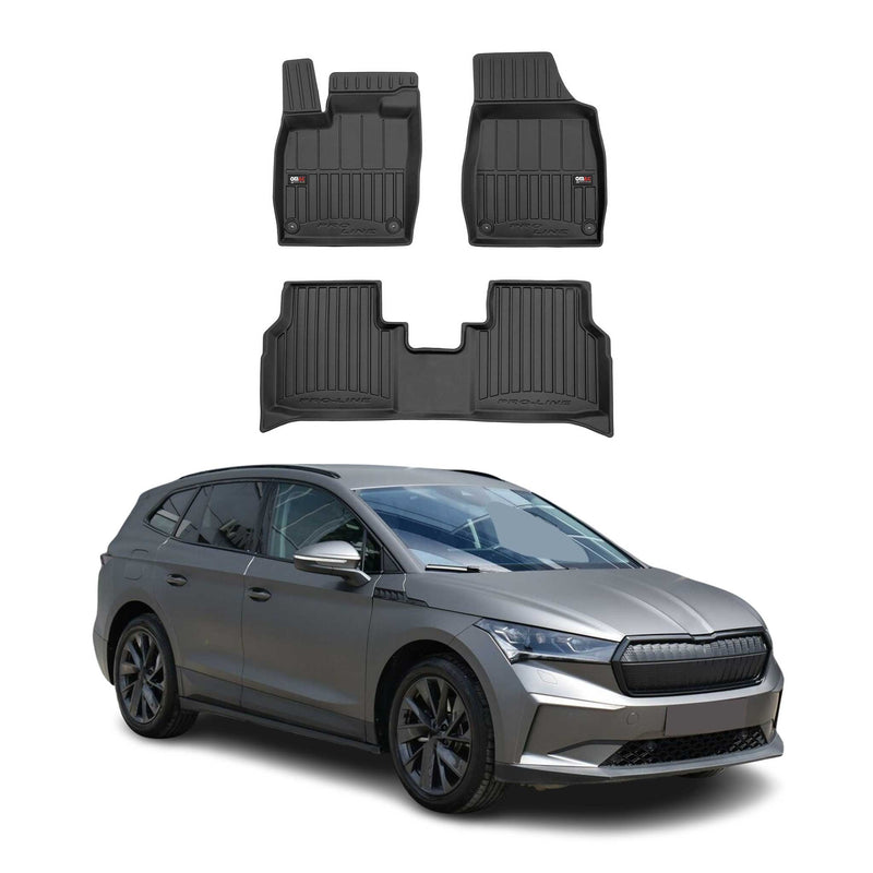 Tapis de Sol pour Skoda Enyaq iV 2020-2023 OMAC Premium Noir Caoutchouc TPE