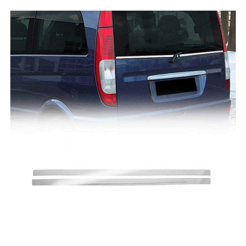 Garniture de Fenêtre de Hayon pour Mercedes Vito W639 2003-2014 Acier Inox 2Pcs