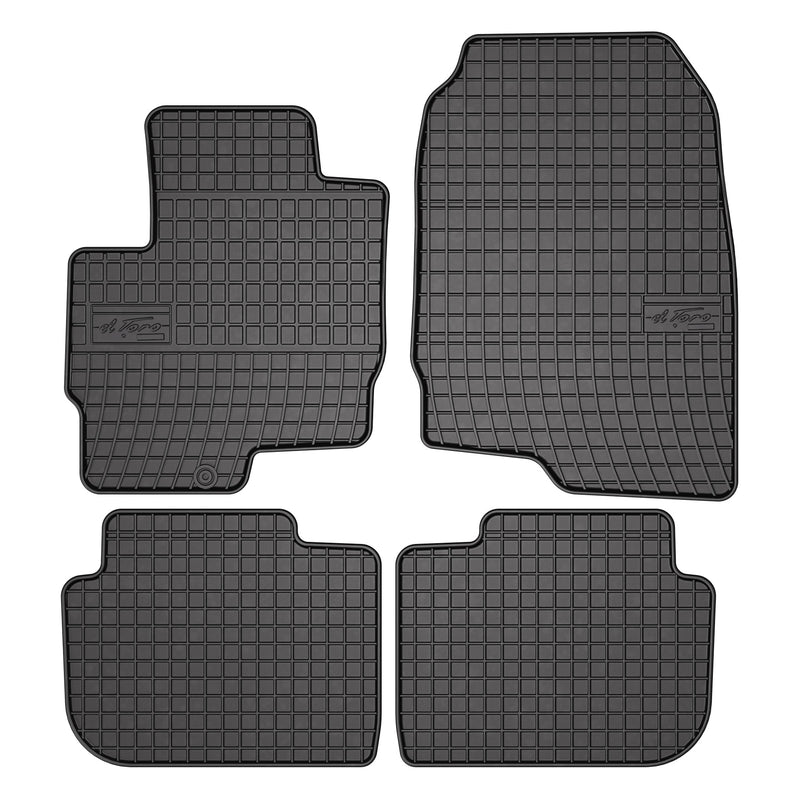 OMAC Tapis de Sol pour Mitsubishi Colt 2008-2012 Caoutchouc Noir