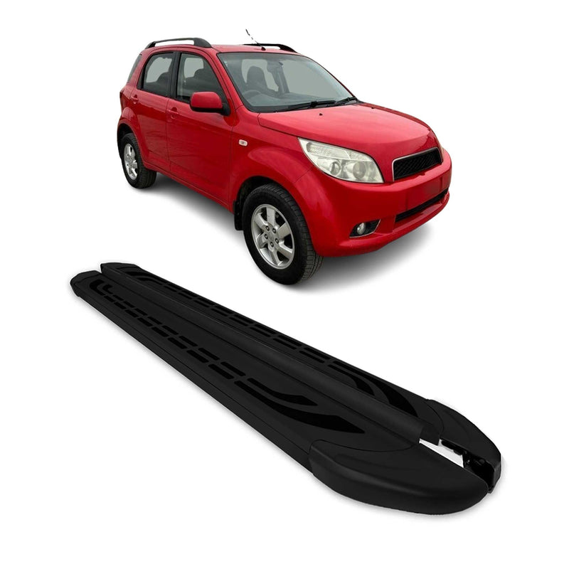 Marchepieds Latéraux pédale pour Daihatsu Terios 2006-2016 Aluminium Noir 2Pcs