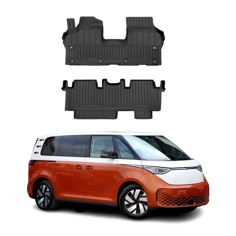 OMAC Tapis de sol sur mesure pour VW ID Buzz 2022-2025 2 pièces en TPE