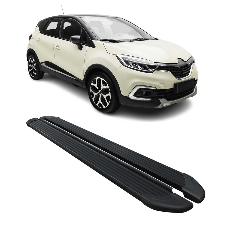 Marchepieds Latéraux pédale pour Renault Captur 2013-2020 Noir Aluminium 2Pcs