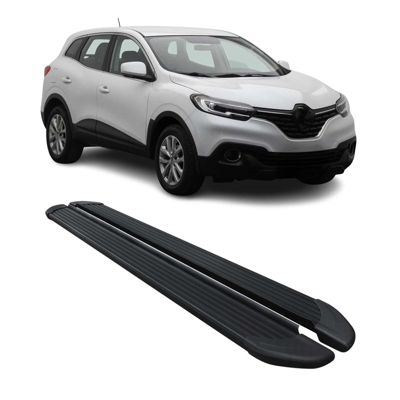 Marchepieds Latéraux pédale pour Renault Kadjar 2015-2024 Noir Aluminium 2Pcs