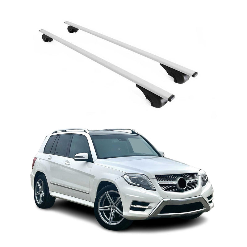 Barres de toit Transversales pour Mercedes GLK X204 2008-2015 Fer Argent