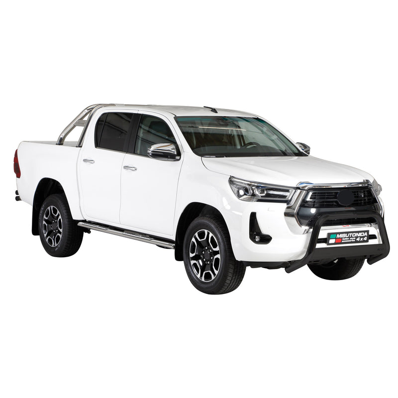Pare-buffle Avant pour Toyota Hilux 2021-2025 63mm en Acier Inoxydable Noir